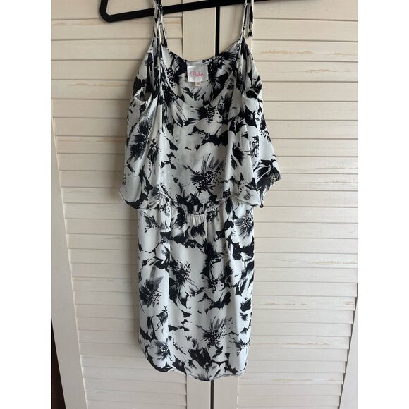 Parker NY Silk Summer Dress with a beautiful black print in XS - Picture 1 of 3